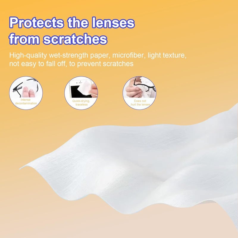 xflyxin Lens Wipes for Eyeglasses,Eyeglass erasers are Packed Separately，Glasses Cleaner for Cleaning Glasses, Camera Lenses, Sunglasses, Mobile Phone Screens, Goggles, etc. (100 Pieces) - Image 4